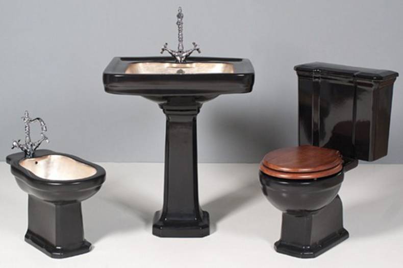 The Albano Black And Silver Bathroom Collection By Vitruvit