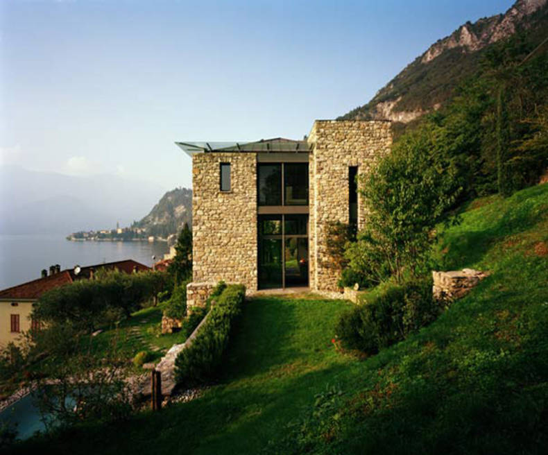 Italian Stone House Design on Lake Como