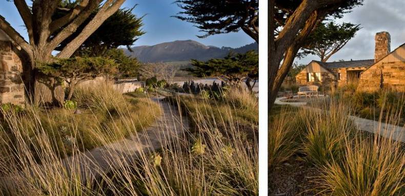 Rivermouth Landscape in Carmel, California by Bernard Trainer