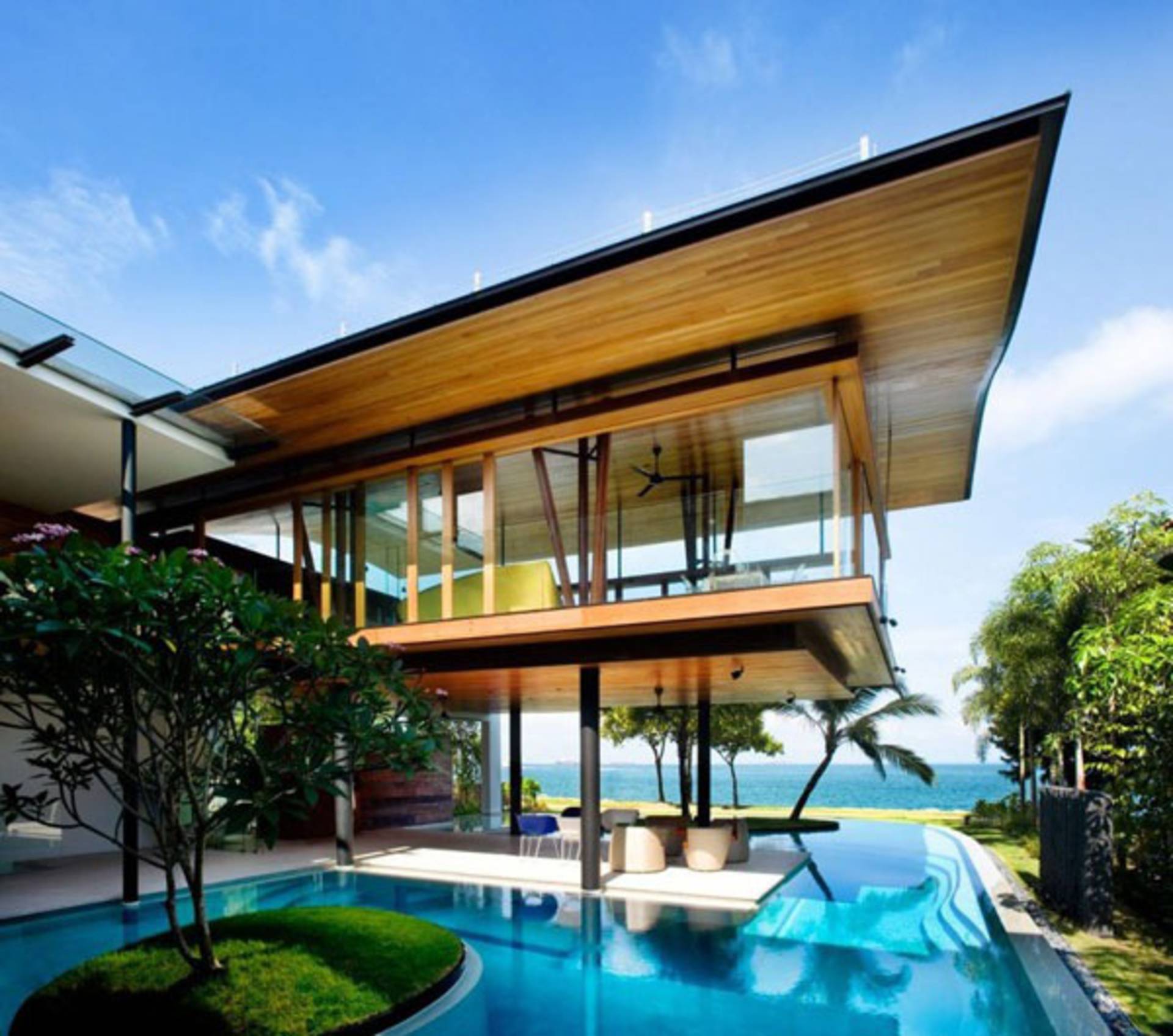 Крутой дом картинка. Сингапур экодома. Fish House Сингапур. Современная вилла. Современный дом.