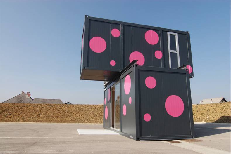 Bright Container House by Jure Kotnic Architect