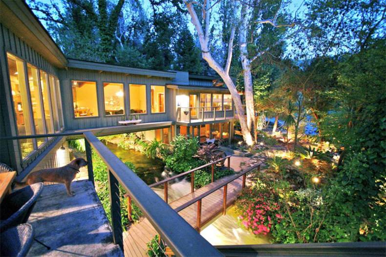 Awesome House Across the River: Kaweah Falls