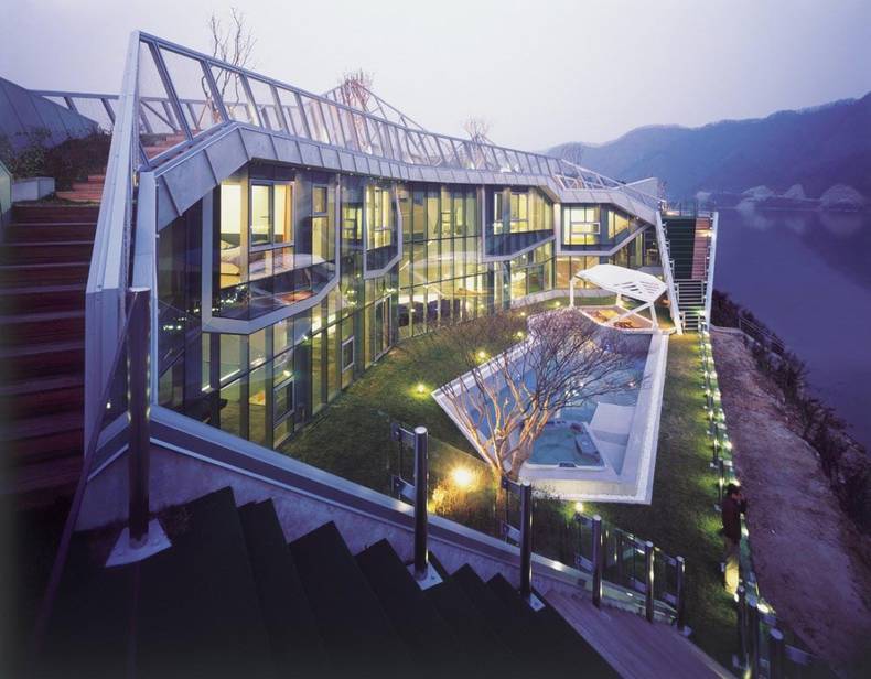 Unusual Island House in Korea by IROJE KHM Architects