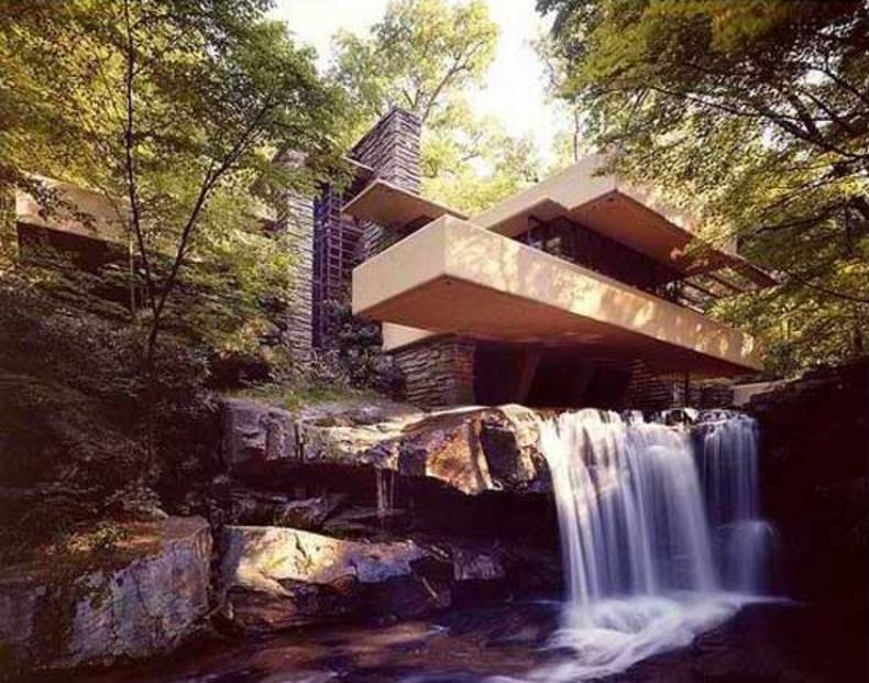 Fallingwater: Extraordinary Beautiful Waterfall House in Pennsylvania By Frank Lloyd Wright