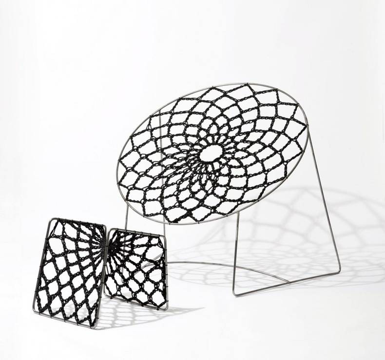 The NOOK Chair &amp; Foot Stool by Henry Sgourakis
