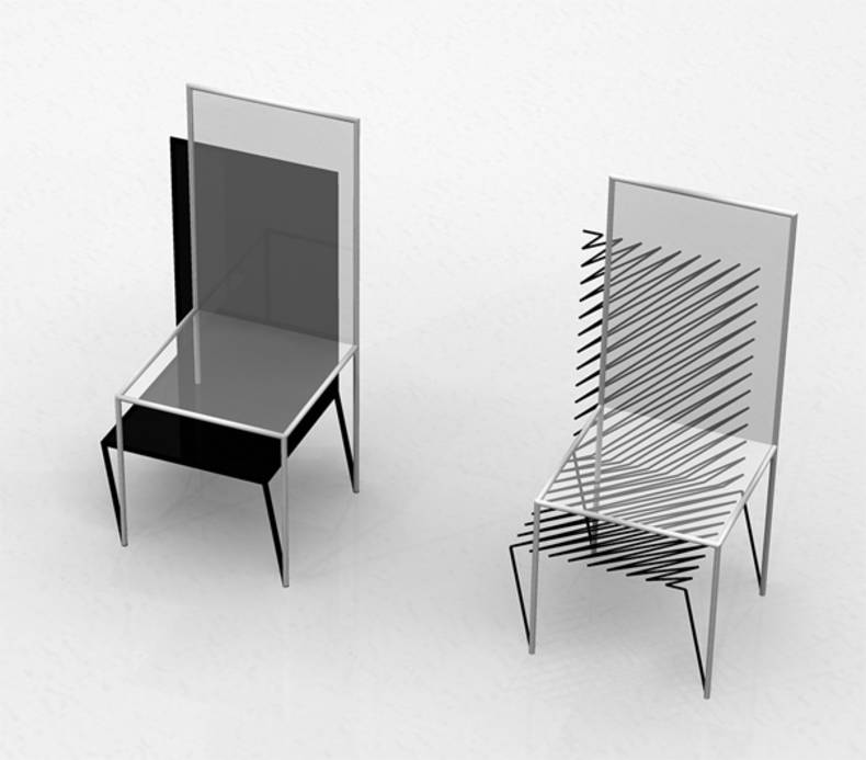 The “Purposefulness of Shadow” Chair by ClarkeHopkinsClarke Architects: The Chair with 3D Shadow