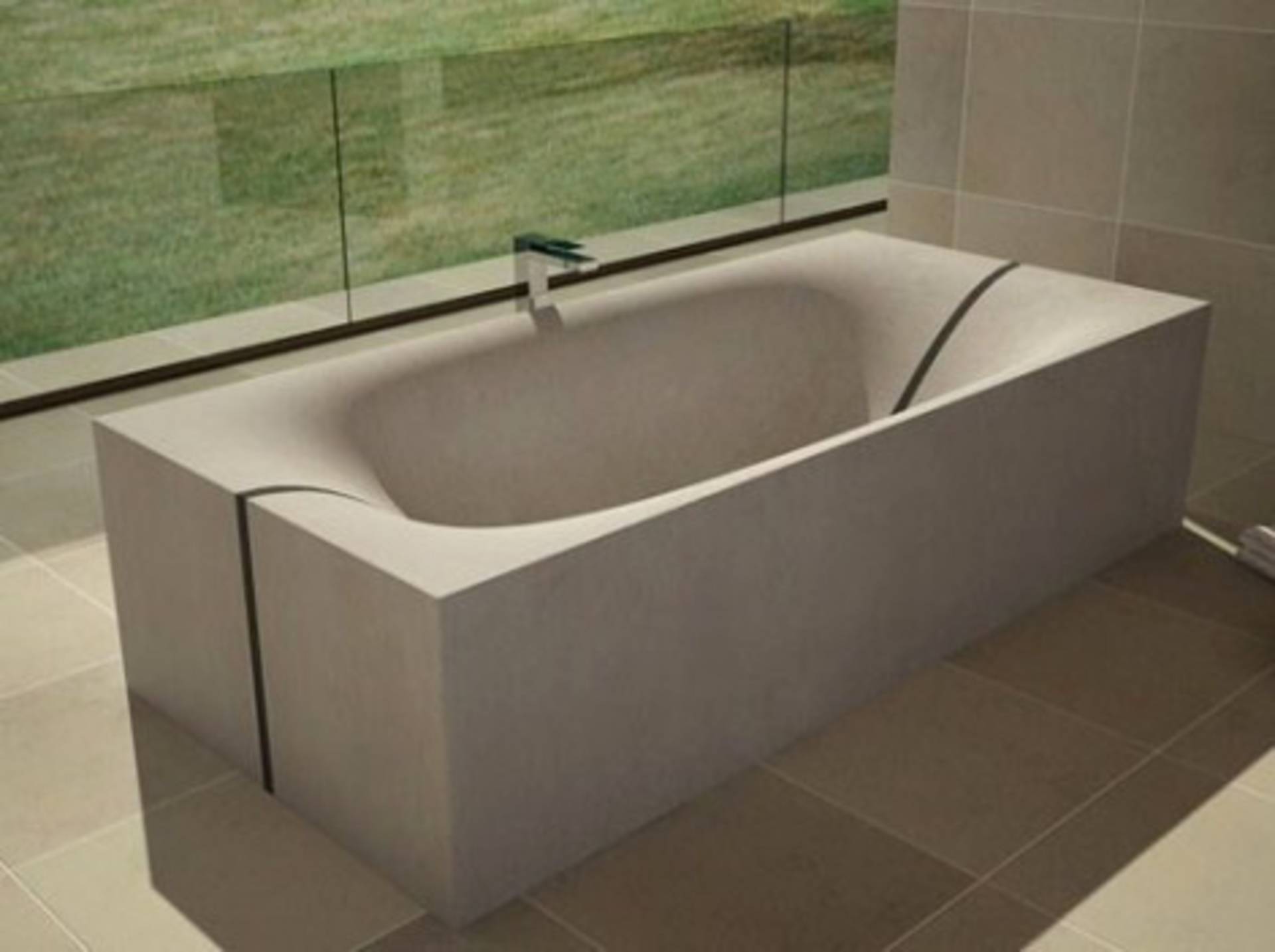 Wave cubed. Бетонная ванна. Ванна из бетона. Монолитная ванна. Угловая ванна из бетона.