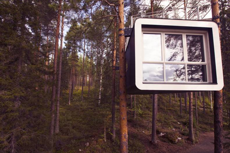 The unique concept Treehotel to experience nature among the tree-tops