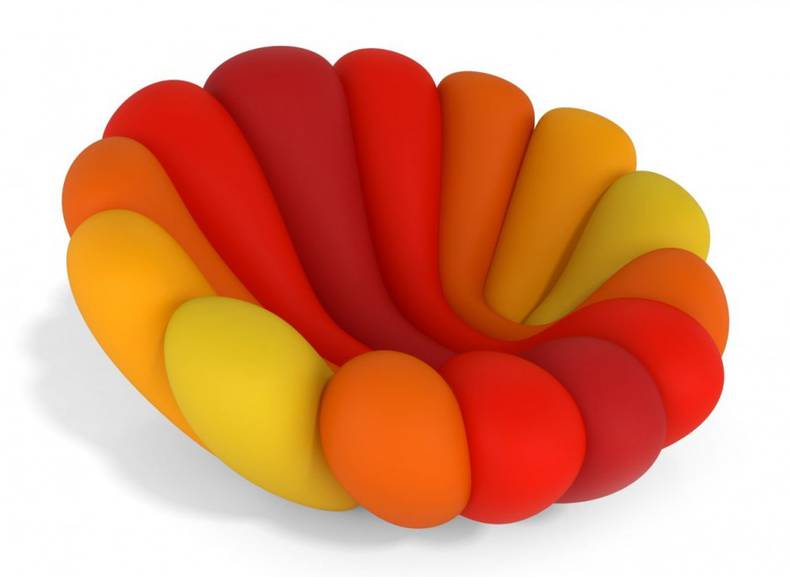 Colorful and Relaxing Anemone Chair by Giancarlo Zema