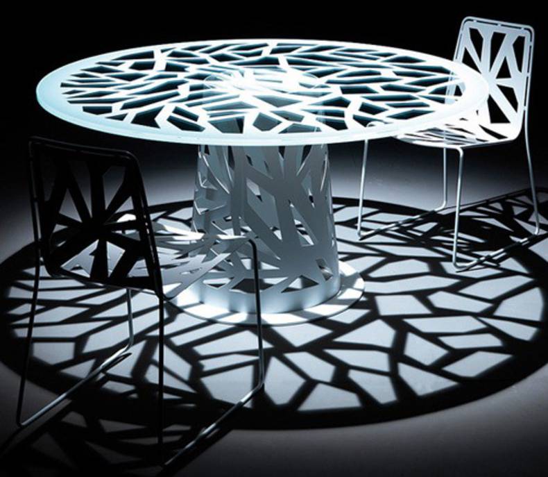 Contemporary Perforated Furniture &ndash; Domino by Esedra