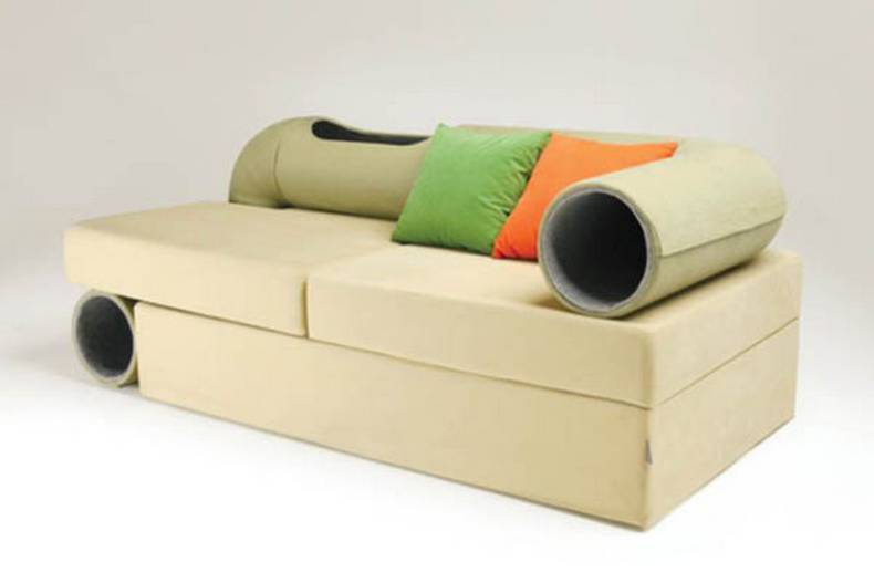 The Best Sofa with a Tunnel by Seungji Mun for your Cat  