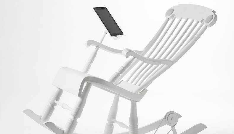 Rocking Chair with a ?harging Function for Apple Devices