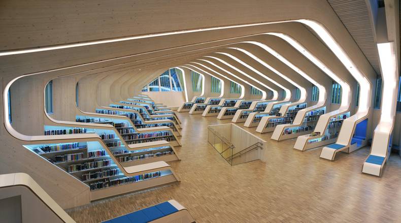 Library in Vennesla  by Helen & Hard