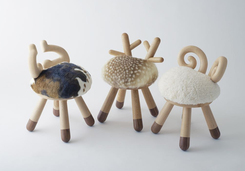 Funny Chairs with Horns and Hooves by Kamina & C